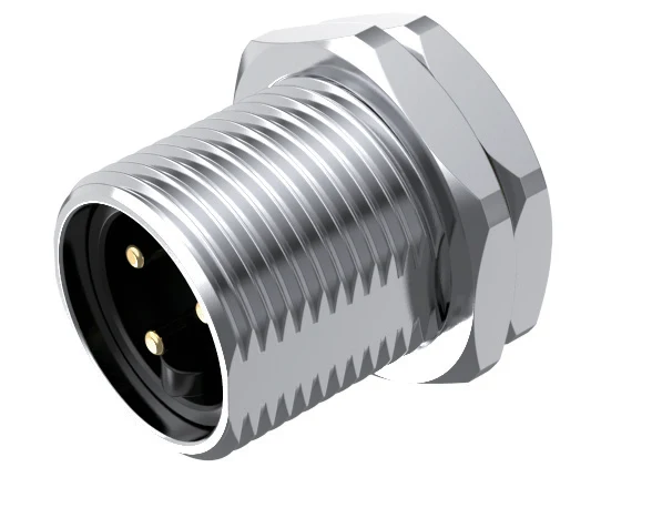 GLOBIX 7/8″ Conectores de panel – Contactos macho, Terminación para crimpado, Montaje frontal