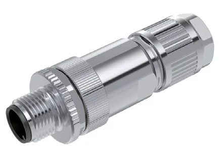 GLOBIX M12 conector para cable de montaje en campo – Contactos macho, Apantallado, Terminación de tornillo