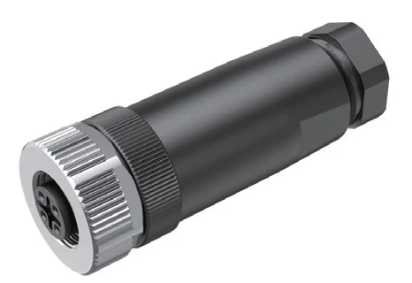 GLOBIX M12 conector para cable de montaje en campo – Contactos hembra, Sin apantallamiento, Terminación para soldadura