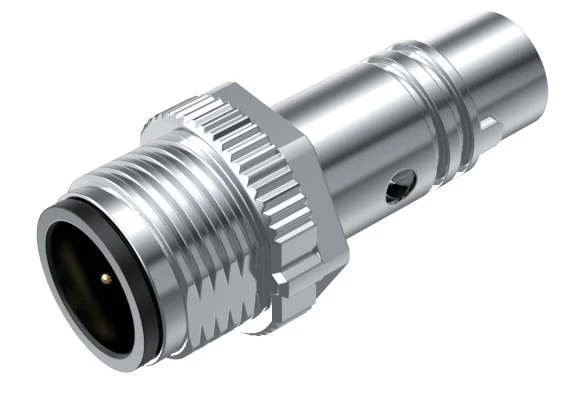 GLOBIX M12 Conectores de cable – Contactos macho, Apantallado, Terminación para soldadura
