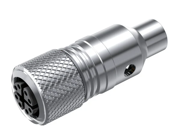 GLOBIX M12 Conectores de cable – Contactos hembra, Apantallado, Terminación para soldadura