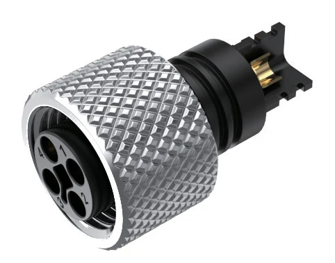 GLOBIX M12 Conectores de cable – Contactos hembra, Terminación para soldadura