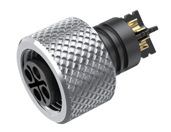 GLOBIX M12 Conectores de cable – Contactos hembra, Terminación para soldadura