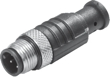 GLOBIX M12 Conectores de cable – Contactos macho, Apantallado, Terminación para soldadura