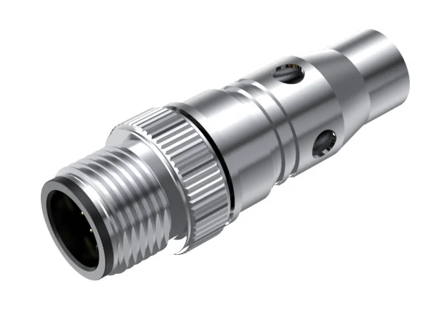 GLOBIX M12 Conectores de cable – Contactos macho, Apantallado, Terminación para soldadura