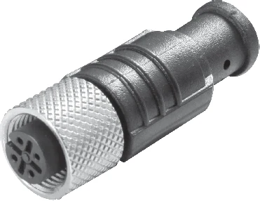 GLOBIX M12 Conectores de cable – Contactos macho, Apantallado, Terminación para soldadura