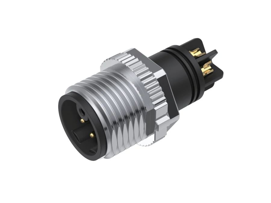 GLOBIX M12 Conectores de cable – Contactos macho, Terminación para soldadura