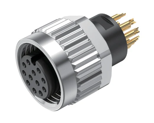 GLOBIX M12 Conectores de cable – Contactos hembra, Sin apantallamiento, Terminación para soldadura