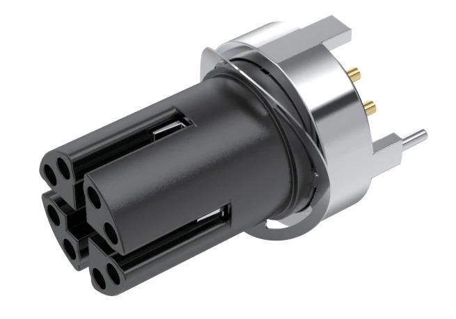 GLOBIX M12 Conexión de placa – Contactos hembra, Apantallado, SMD