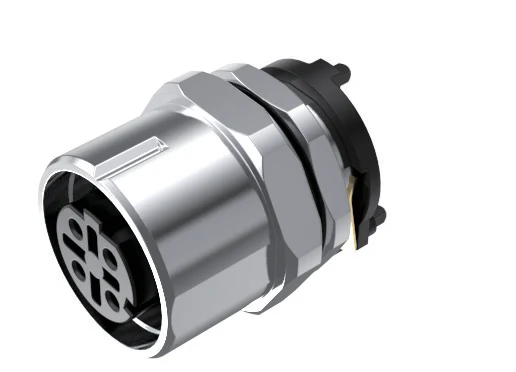 GLOBIX M12 Versión especial – Contactos hembra, Apantallado, PCB