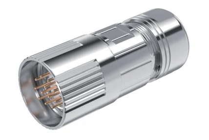 GLOBIX M23 Conectores – Contactos macho, Terminación para crimpado, Conexión de cable