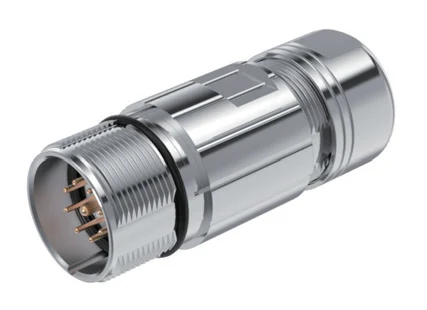 GLOBIX M23 Conectores – Contactos macho, Terminación para crimpado, Conexión de cable