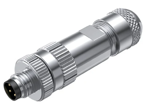 GLOBIX M8 conector para cable de montaje en campo – Contactos hembra, Acodado, Sin apantallamiento